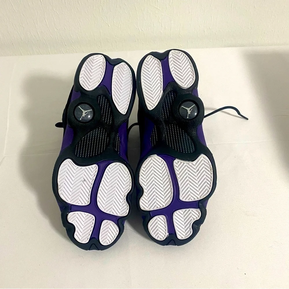 Jordan Air 13 Retro GS Black Court Purple Size 4.5Y/Womens 6 884129-015 NWB